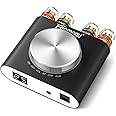 Facmogu M6 200W Mini Bluetooth 5.0 Audio Power Amplifier, 100Wx2 Dual Channel HiFi Stereo Mini Speaker AMP w/Optical/AUX/BT Input, Home Audio Wireless Amplifier Receiver with 24V Power Supply - Black