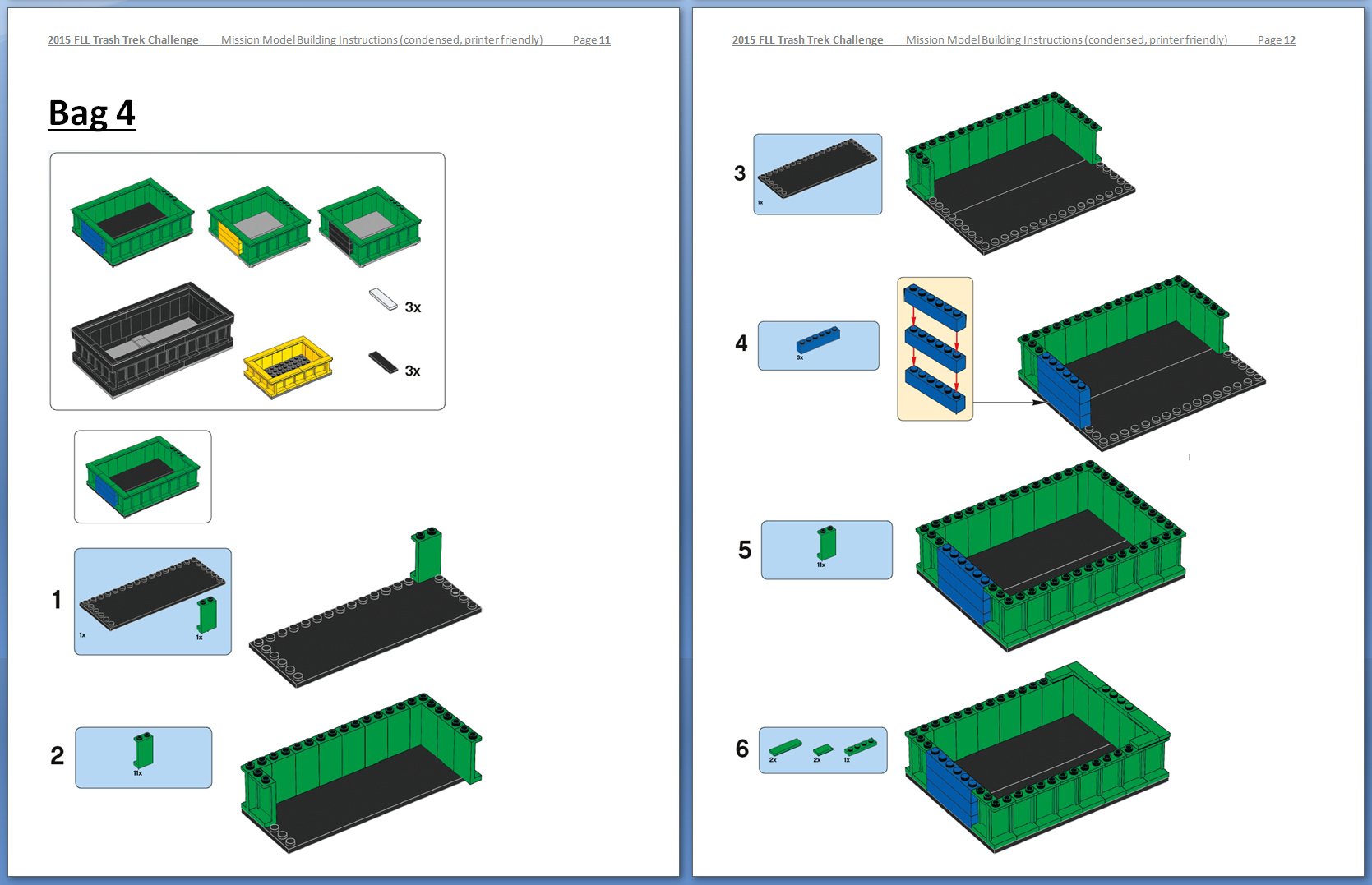 fll trash trek building instructions