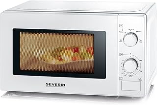 SEVERIN Mikrowelle, Inkl. Drehteller (Ø 24,5cm), Mit Timerfunktion, 700W, MW 7890, Weiß/Chrom