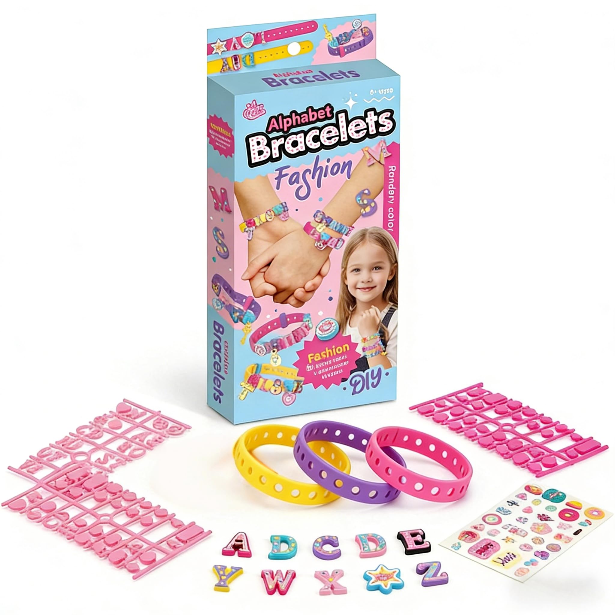 Copbopwn Friendship Bracelet Making Kit for Girls Ages 5-12 DIY Craft Kits for Kids with 3 Colorful Silicone Bracelets Creative Arts and Crafts Toys Gifts for 5 6 7 8 9 10 Year Old Girls