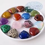 DALAETUS 24pcs Healing Crystal Heart Stones Natural Gemstones For Love Stress view 7