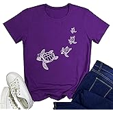 LOOKFACE Women Turtle Graphic Printed Tshirts Cute Funny Tees