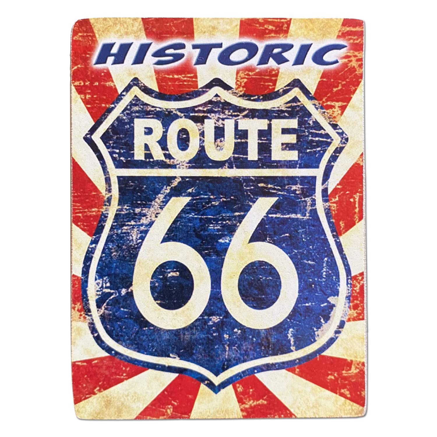 Kustom Art Magnet (magnet) Series Route 66 Vintage for Refrigerator/Garage/Bar Print on Wood 10x6cm