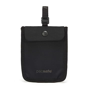 Pacsafe Coversafe S25 Hidden Undercover Travel Pouch For Women Washable Stash Up To 6 Credit Cards Plus Money And Key With Adjustable Elastic -