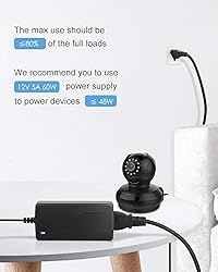 ALITOVE DC 12V 5A Power Supply Adapter Converter