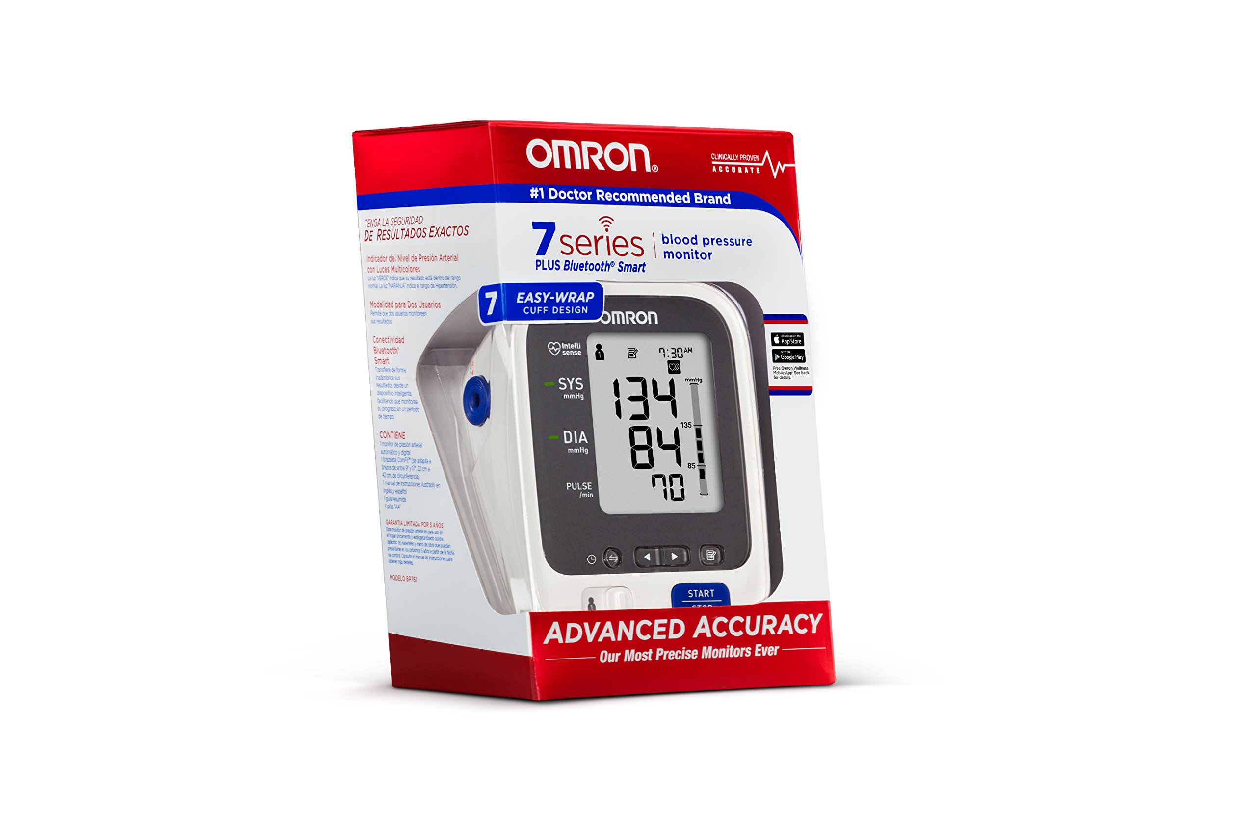 Omron 7 Series Wireless Upper Arm Blood Pressure Monitor; 2User, 120