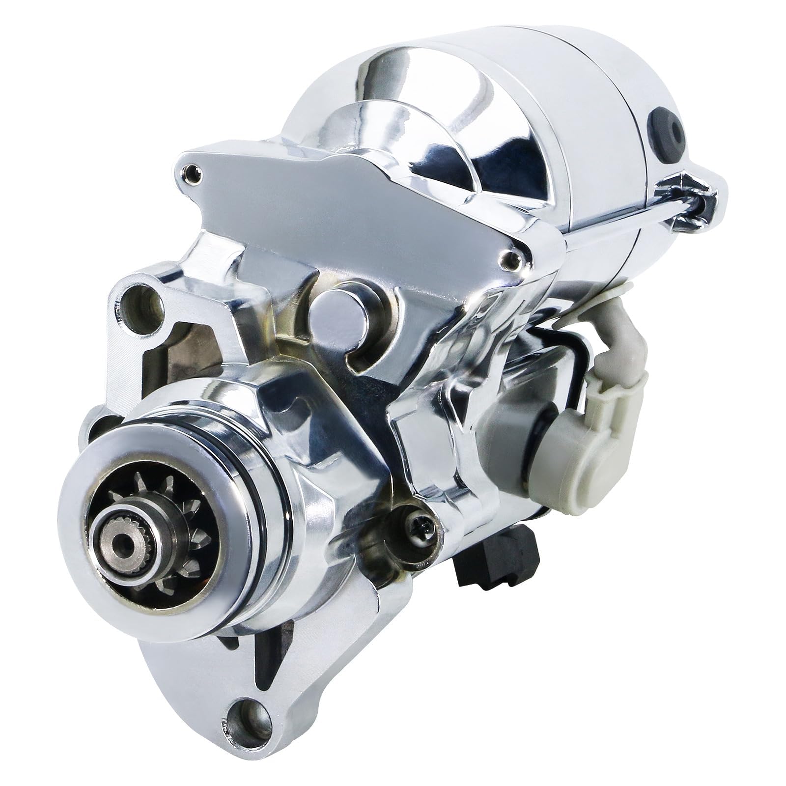 Photo 1 of Chrom Starter Replacement New for 2006-2014 Road King Heritage Softail Dyna FLHR FLHRC FLHRS FLHT FLHX FLSTC, 31618-06 31619-06A 428000-3490 3491 410-52175 SHD0013 41052175 18905N