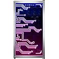 Manastin Gaming Light Up Beverage Refrigertor, Led Lighting Door 120 Cans Freestanding Beverage Fridge, Cyberpunk Beverage Cooler for Gaming, Gaming Room, Bar, Party (Lighting)