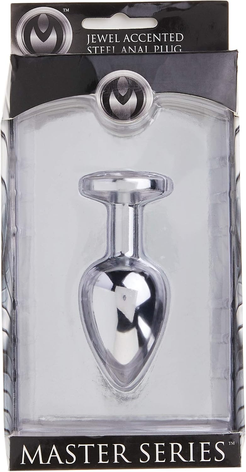 Jewel Butt Plug - Small, Silver - Image 4