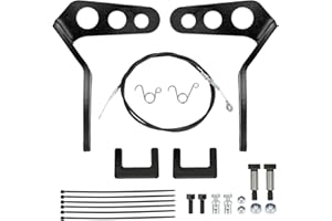 EOPOAYI Heavy Duty Go Kart Gas Brake Pedals with Throttle Cable Kit Compatible with Most of Manco Go Cart Predator 196cc 212cc 6.5hp American Sportworks Carter Kandi DIY Vintage Go-Kart Parts Black