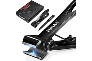 FUMAX Toenail Clippers for Seniors Thick Toenails, Ingrown Thick Toe Nail Clippers for Men & Women, Straight Heavy Duty Large Nail Clippers with 15mm Wide Jaw Opening & Long Handle Gifts for Men Dad Mom