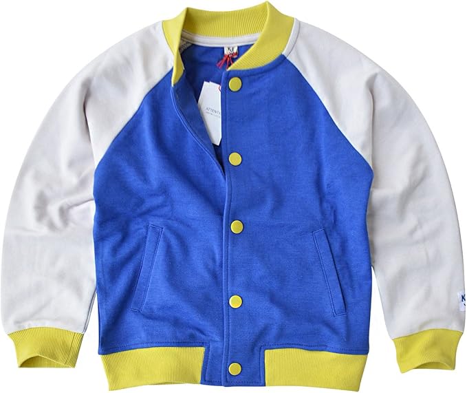 Amazon Co Jp スタジャン キッズ アウター 秋 子供服 女の子 男の子 スタジアムジャンパー L 125 140cm Qts2272 80 ブルー 服 ファッション小物