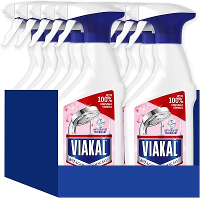 Viakal Limescale Remover Spray 5 Litre Fresh Spring Rose Scent 500 ml x 10