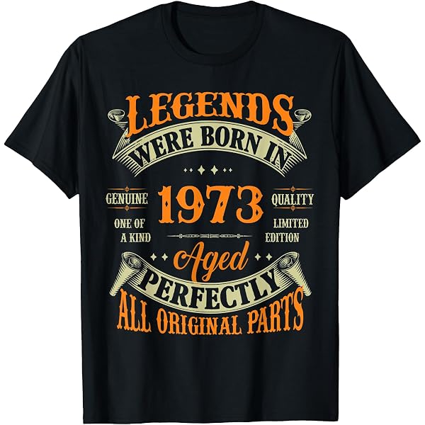 Amazon.com: Legend Born In 1973 Vintage 1973 Very Rare Birthday T
