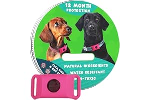 FURSURE Pendant for Dogs Cats Pest Control Support Waterproof Long Lasting with Refill Capsules Easy Attach for All Breeds (R