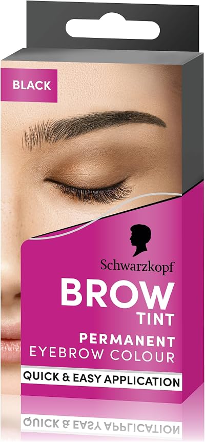 Schwarzkopf Brow Tint Black 10ml Permanent Eyebrow Tint, Vegan Formula