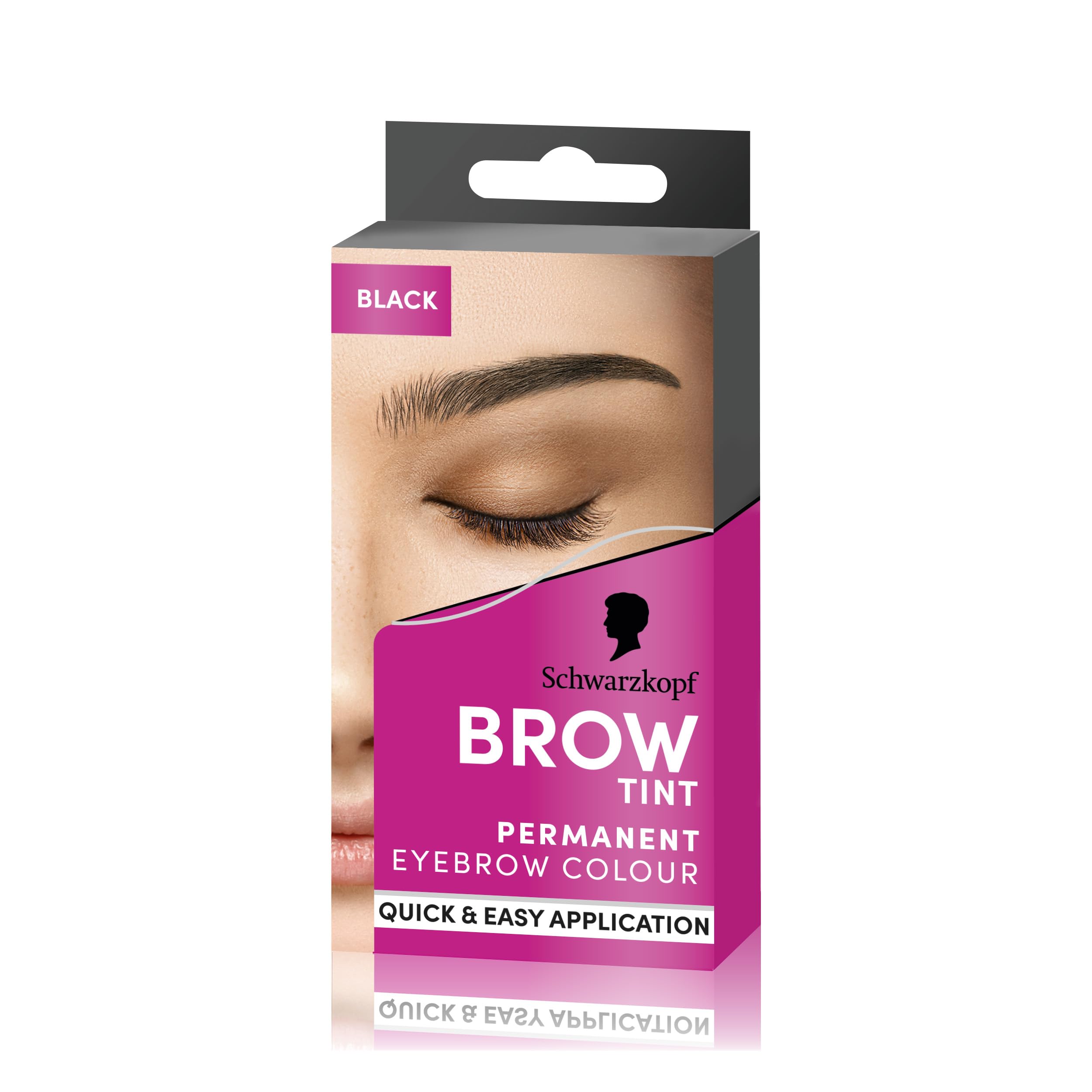 Schwarzkopf Brow Tint Black (10ml), Permanent Eyebrow Tint, Long-Lasting Intensity, Water- and Smudge-Proof, Easy Application Brow Tint for Up to 10 Applications, Vegan Formula