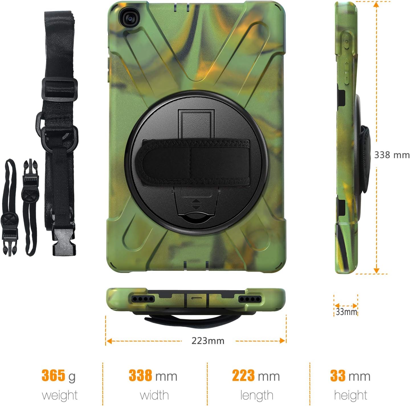 Gerutek for Galaxy Tab a Case 10.1 2019 SM-T510/T515 Heavy Duty Protection Shockproof 2019 Replease 10.1 Protection Cover with Stand - Image 5