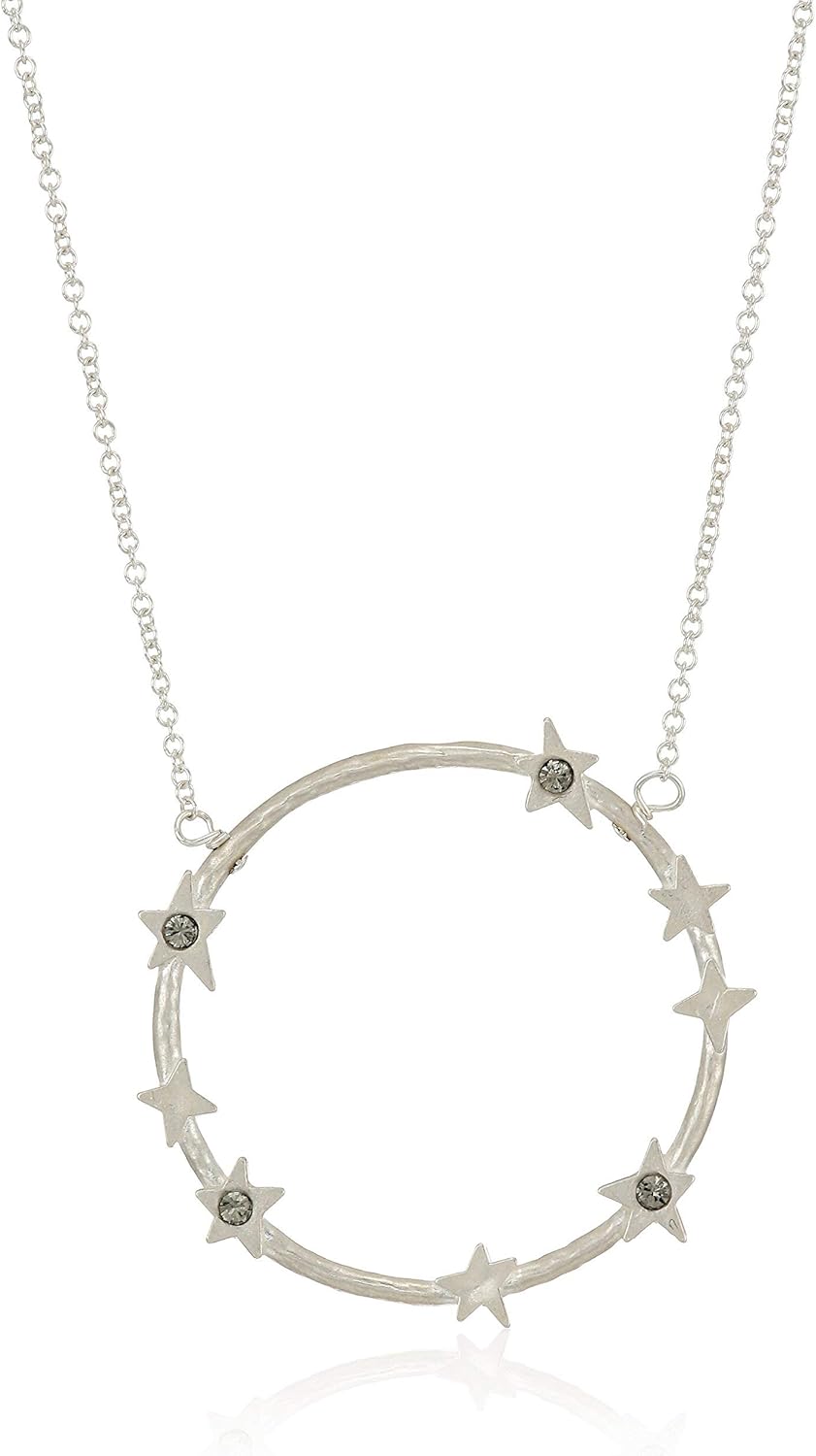 Dogeared Infinity + One, Large Star Halo Chain Necklace, 18"+2