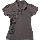 Vintage Alt Graphic Tees Y2k Grunge Polo Shirts Teen Girls Women Whimsy Twee 2000s Short Sleeve Collared Tops