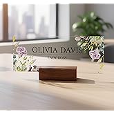 Personalized Acrylic Desk Name Plate - Custom Name Plate for Desk - Elegant Name Plaque for Office Decor - Personalized Desk Accessories - Stylish Office Desk Name Plate - Professional Gift