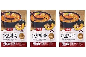 YASIK Dongwon Korean Porridge Pouch(420g): 동원 양반죽 | 단호박죽 3개, Sweet Pumpkin 3 Pouches