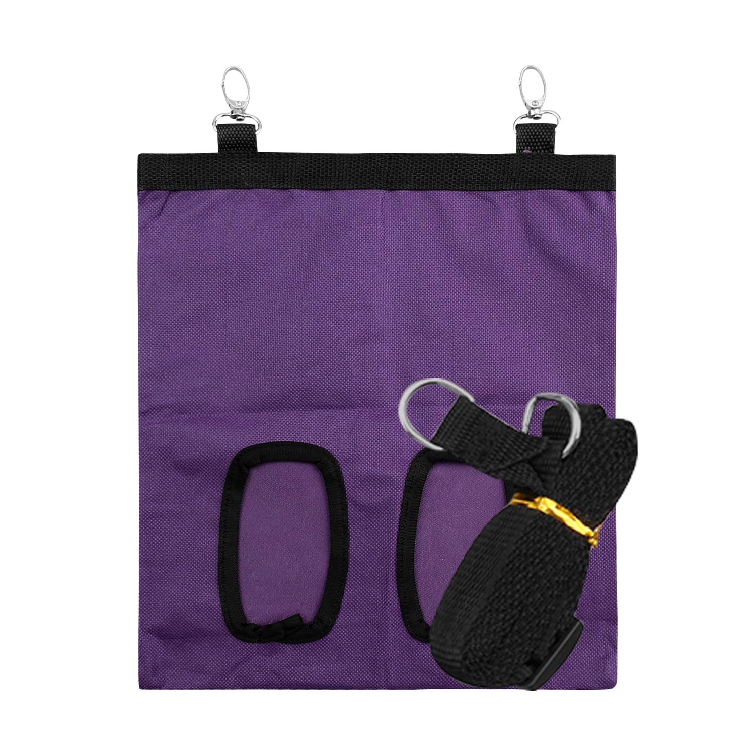 Luckious Rabbit Hay Feeder Bag, Hay Bag Hanging Feeding Device Supply, Pet Essential Storage - Essential Feeding and Toy Storage for Your Pet! (Purple)