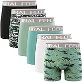 Natural Feelings Boxer Briefs Mens Underwear Men Pack of 5-6 Soft Cotton Open Fly Underwear