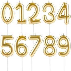 Hongplus Metallic Gold Number 6 Birthday