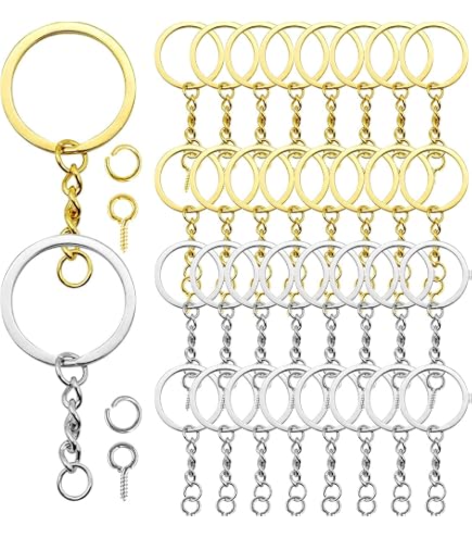 50 Anneaux Fendus Double Boucle 10mm - Connecteurs Nickelés Pour Porte-clés, Loisirs Créatifs, Bijoux DIY - 3