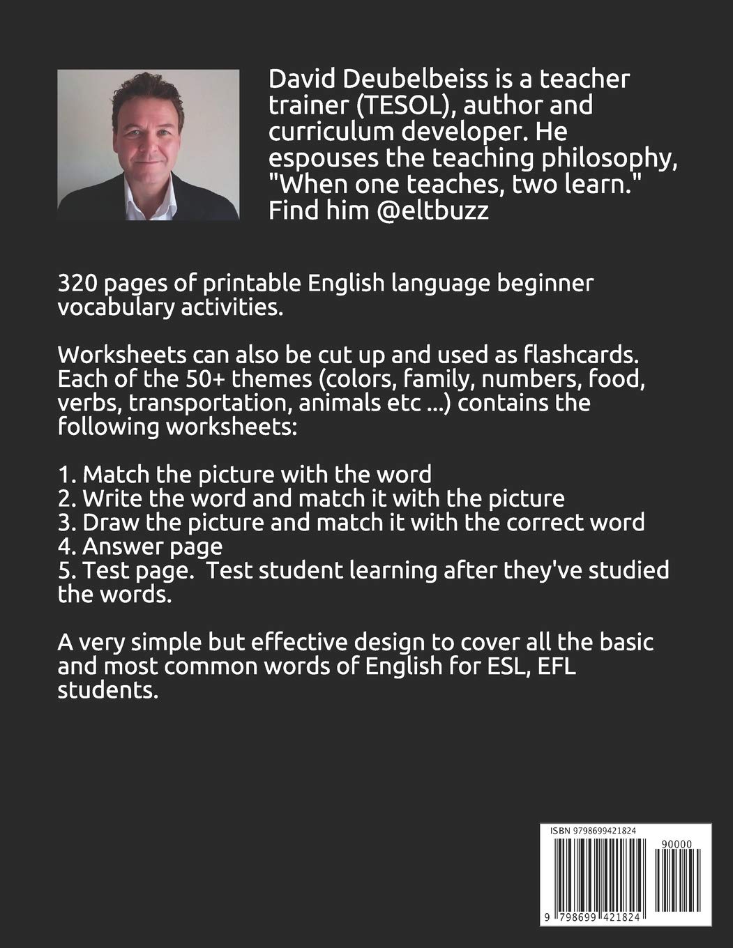 beginner english worksheets matching vocabulary resource book 50 worksheet sets to practice all the essential phrases and vocabulary of english deubelbeiss david 9798699421824 amazon com books