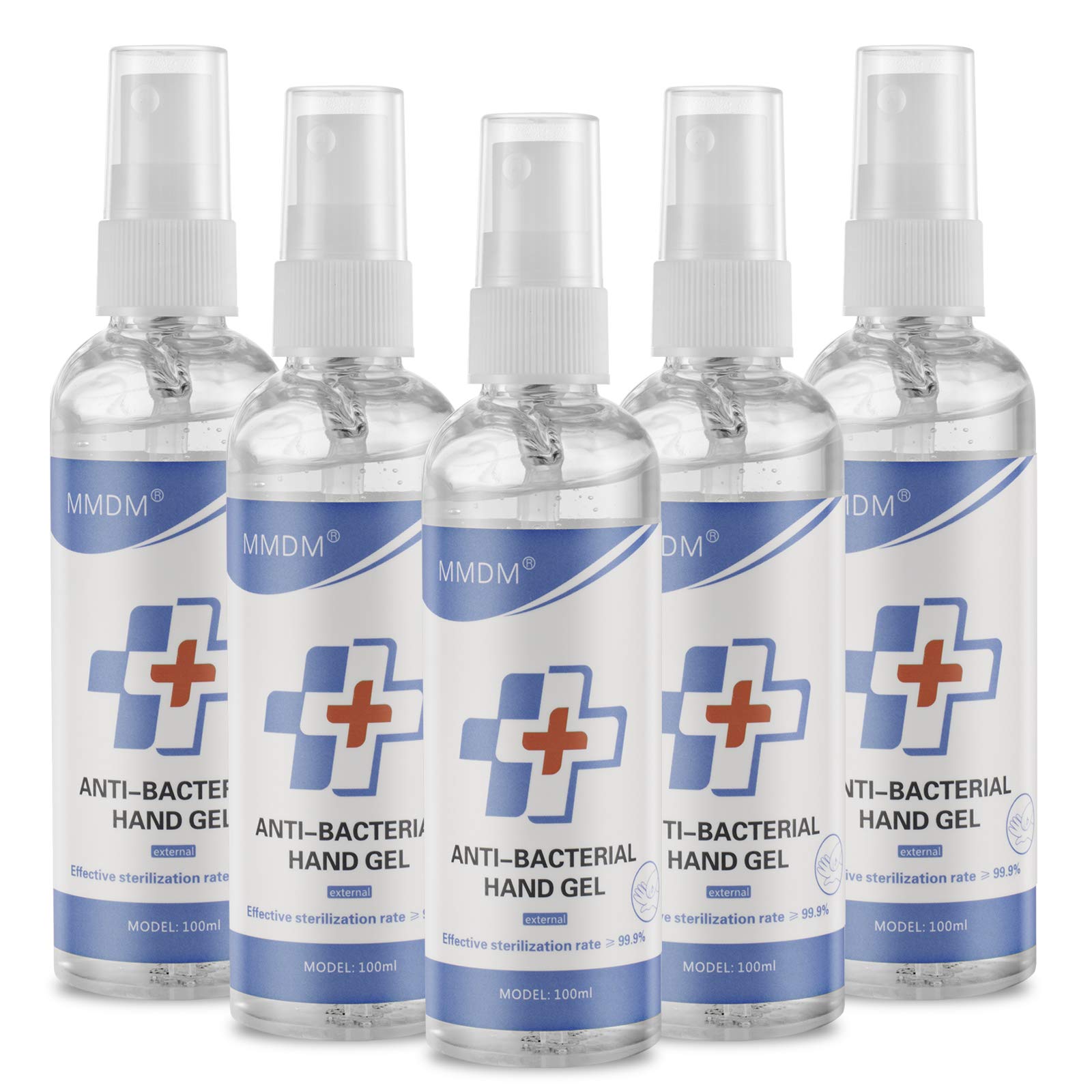 5 x 100ML Hand Sanitizer GEL 100ML (5 pack) Instant Hand Gel 75% Alcohol No Water Required