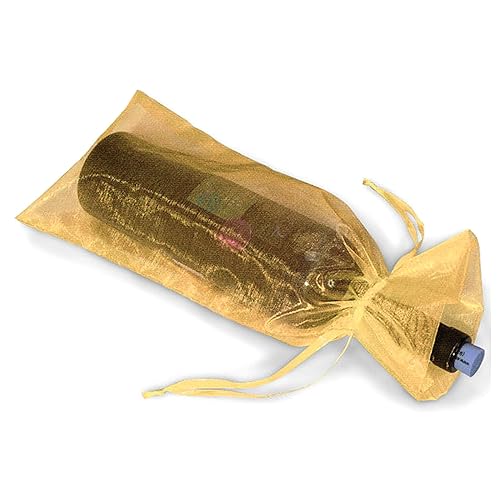 Pack of 20 Clear Cellophane Bottle Bags for Wine Champagne Bottles Gift