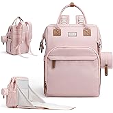 AIITA Diaper Bag Backpack, Multifunction Diaper Bag with Changing Pad, Baby Diaper Bags for Boys Girls, Stylish Large Capacity Travel Backpack for Moms Dads, Baby Shower Gifts,Unisex – Pink