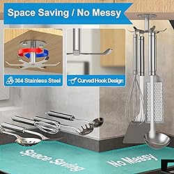 Funnacle 1pcs Under Cabinet Hooks Rotating Kitchen