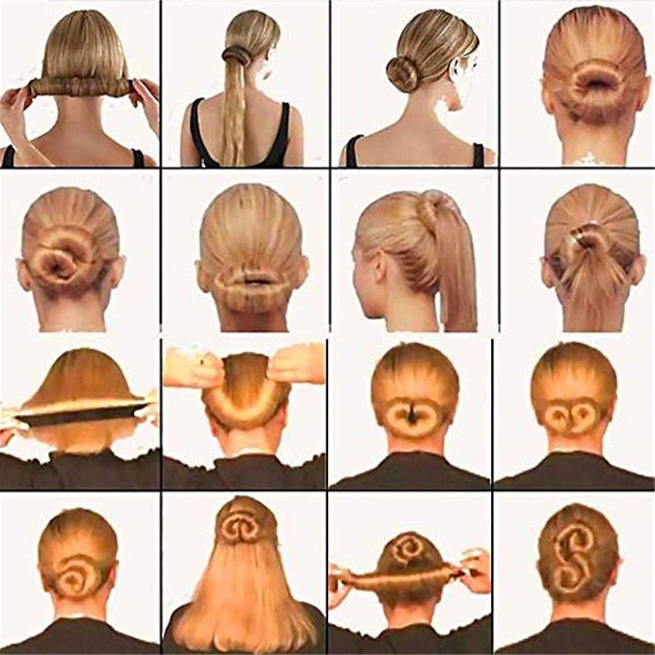 Magic Bun Makers, LHAAAYF Professional Hair Bun Maker-Donut Hair- Perfect Hair Bun Maker-Ballet Bun Maker-Easy Bun Hair Tool-Kids Ballerina Bun-Shaper Bun Hair Tool, Light Coffee: Beauty