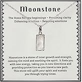 ROMESIA Moonstone Necklace 925 Sterling Silver Necklace for Women. Moonstone Jewelry New Beginnings Gifts for Women. Moon Stone Pendant Meaningful Jewelry