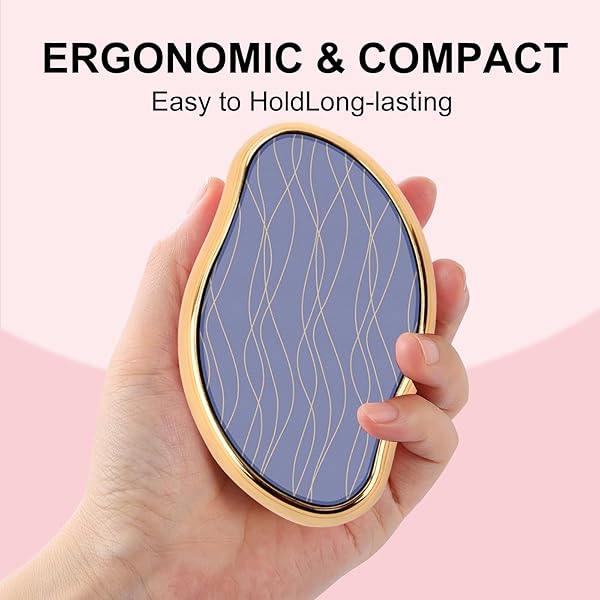 UPGRADED NANO CRYSTAL HAIR ERASER FOR WOMEN AND MEN, MAGIC CRYSTAL HAIR REMOVER DEVICE WITH GENTLE SKIN EXFOLIATION EASY TO USE WORKS FOR ARMS, BACK & LEGS (GOLD)