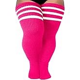 LOUSGUTA Plus Size Thigh High Socks for Thick Thighs- Extra Long Womens Cable Knitted Over Knee High Leg Warmer