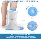 YUNCHI Waterproof Foot Cover Shower Cast Protector for Adults M view 3