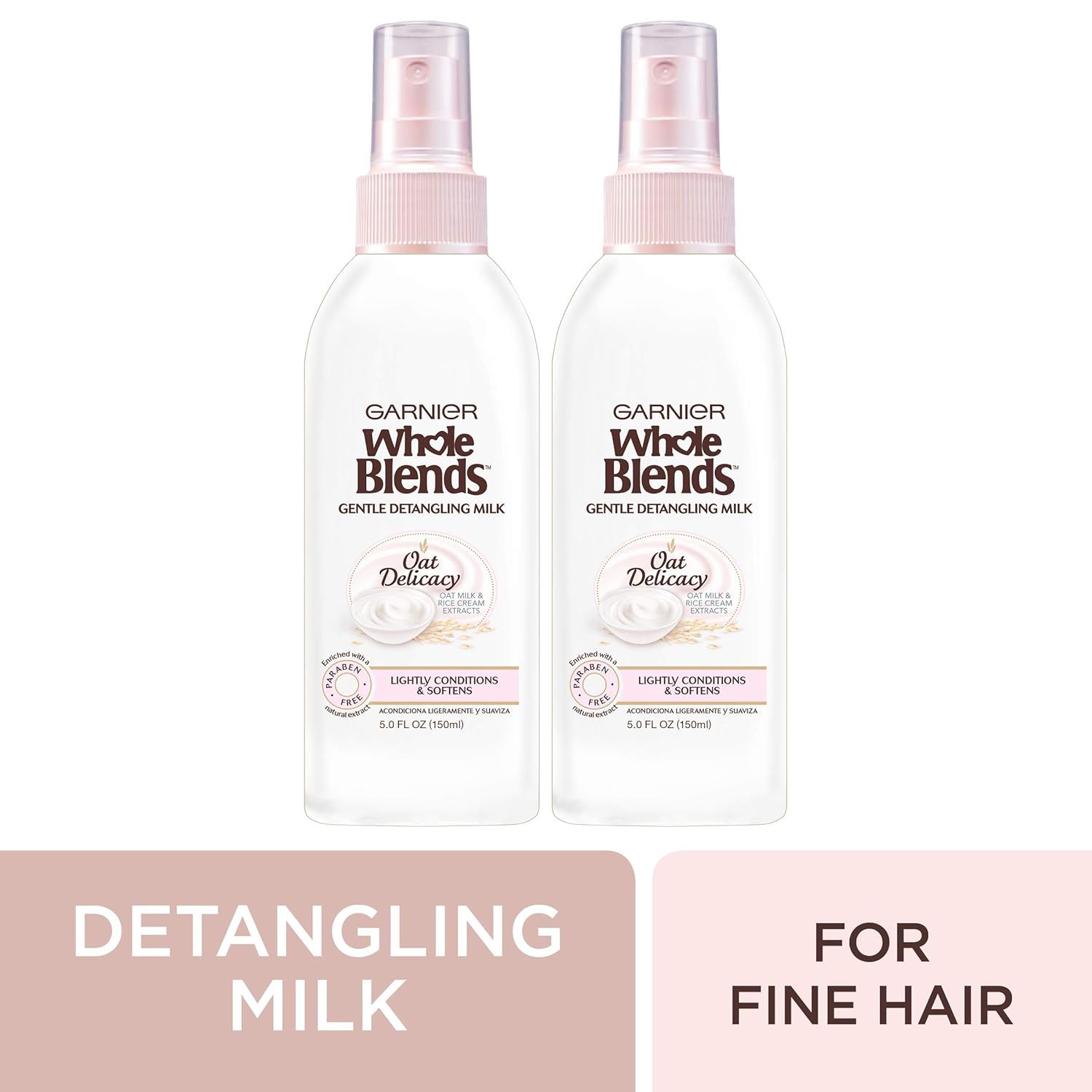 Garnier Whole Blends Oat Delicacy Gentle Detangling Hair Milk, 2 Count: Beauty