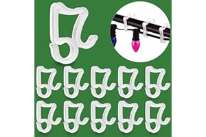 eygeufg Christmas Light Clips Hooks - 100 Pack Gutter Light Hooks Clips Hangers for Christmas Decoration Outdoor Lights Clips for Halloween Christmas New Year Holiday