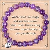 Inspirational Gifts for Women, Heart Charm Pink Elastic Beads Relaxation Chakra Bracelet Gifts Positive Affirmations Graduation Get Well Soon Gifts Birthday Christmas Mothers day Valentines for Her