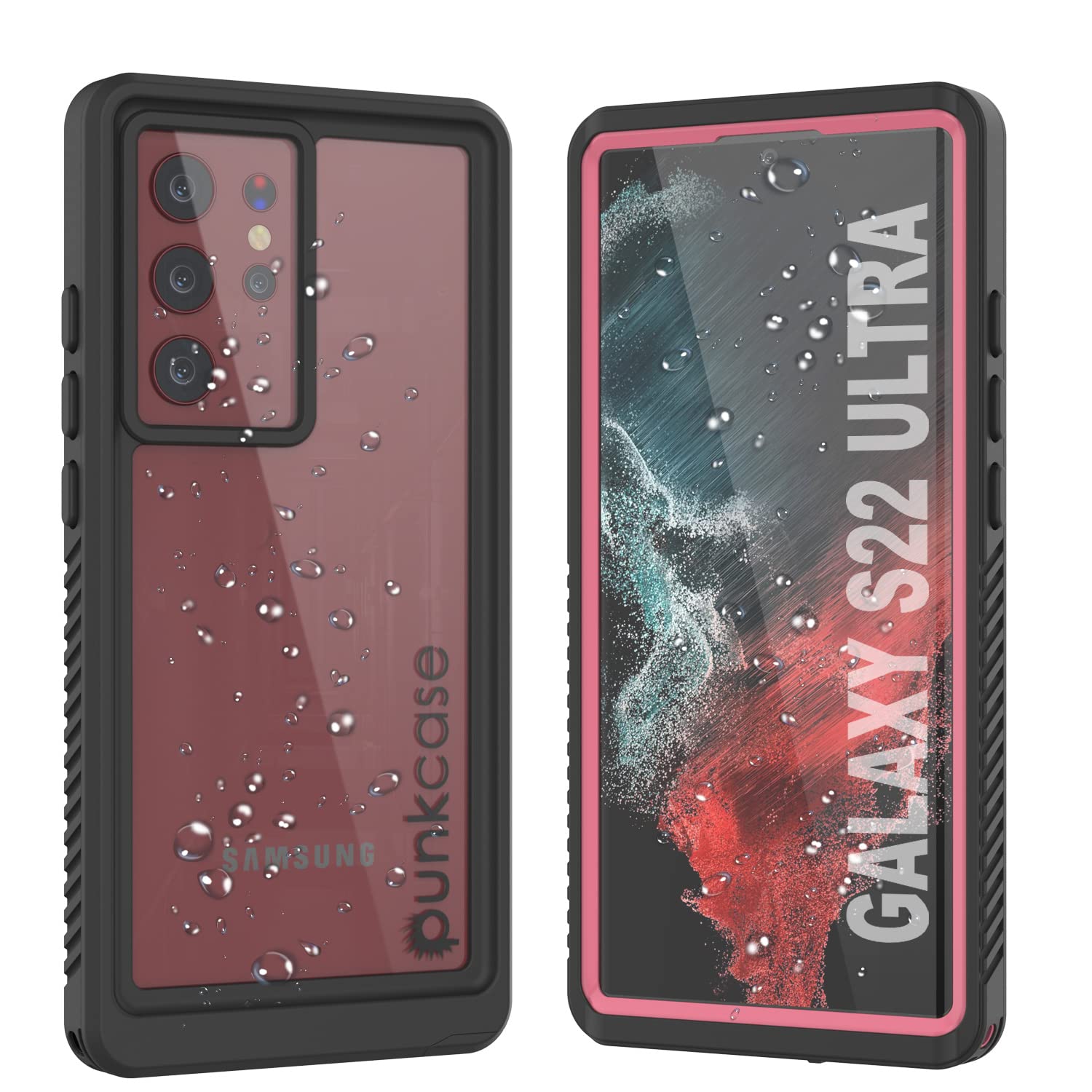 Punkcase for Galaxy S22 Ultra Waterproof Case [Extreme Series] [Slim Fit] [IP68 Certified] [Shockproof] [Dirtproof] [Snowproof] Armor Cover for Galaxy S22 Ultra 5G (6.8") (2022) [Pink]