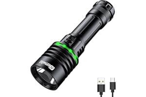 Genwiss Dive Light, 2000 Lumen Underwater Flashlight, IPX8 Waterproof Scuba Diving Light, Professional Diving Flashlight, Snorkeling Light Scuba Diving Accessories with Rechargeable Battery