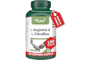 VORST L-Arginine & L-Citrulline Supplement 180 Vegan Capsules | Muscle Protein Synthesis | Amino Acids Complex | Max Strength