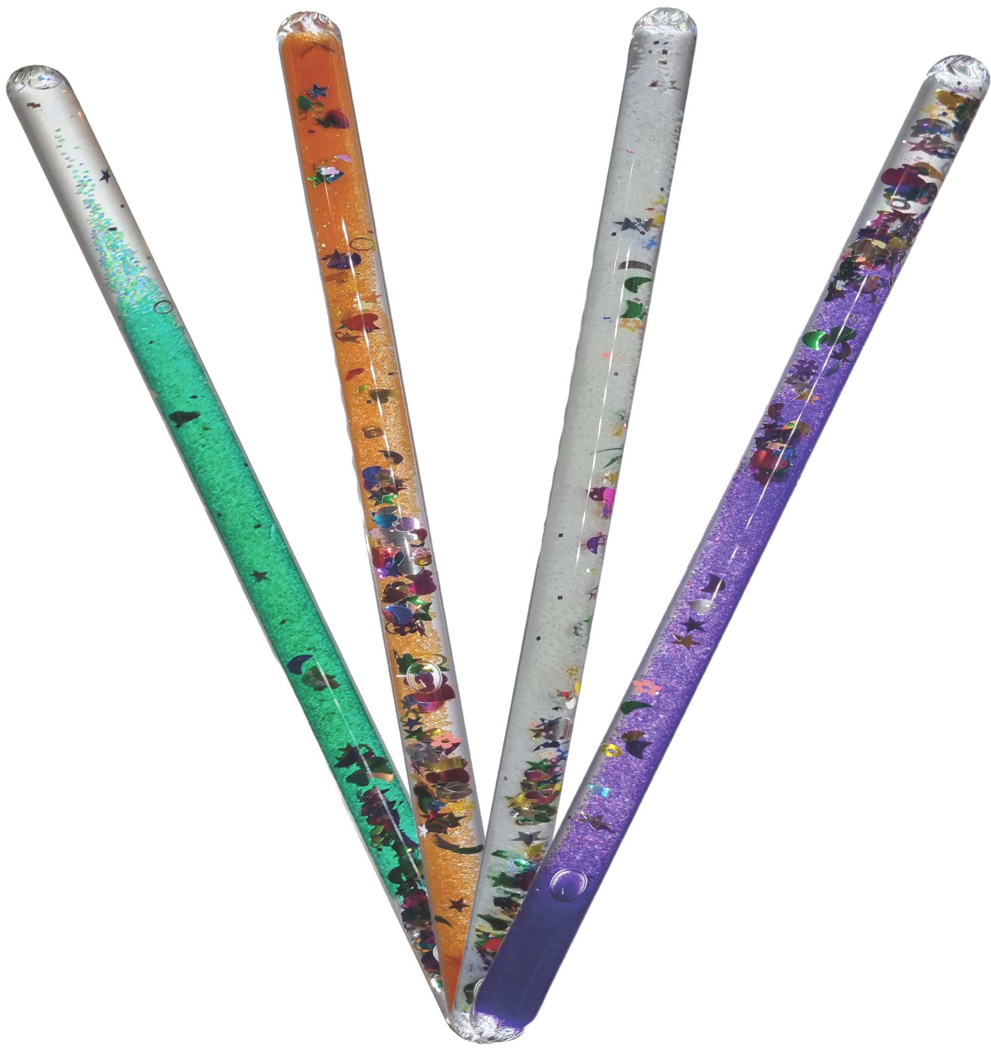 VIRTUENITY Liquid Motion Glitter Wand Sensory Toy For Autism, ADHD, SPD, Sensory Needs, Stress Relief, Anxiety And Neurodiversity. Fidget Toy For Kids, Carers And Teachers. (1pc - White)