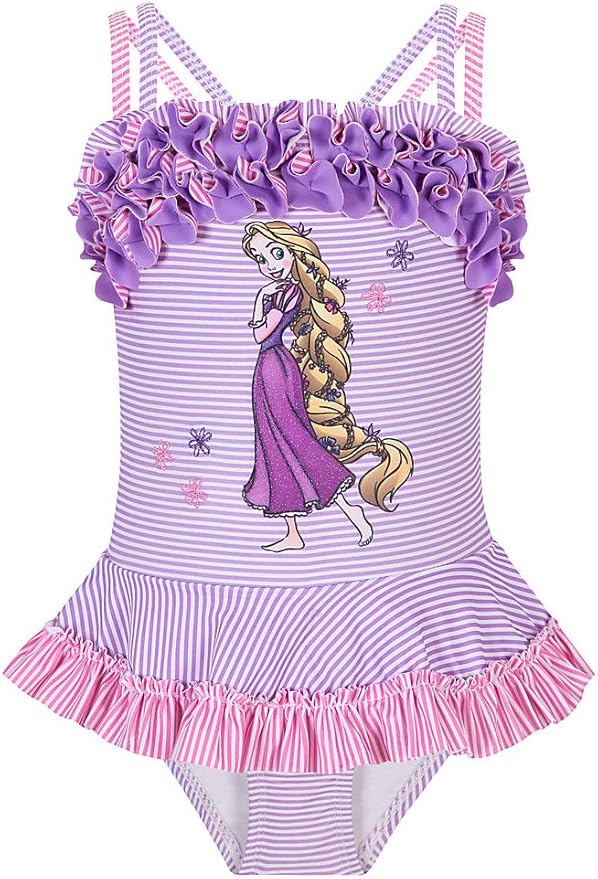 Disney Store Rapunzel Swimsuit Deluxe 1Piece Swimwear for