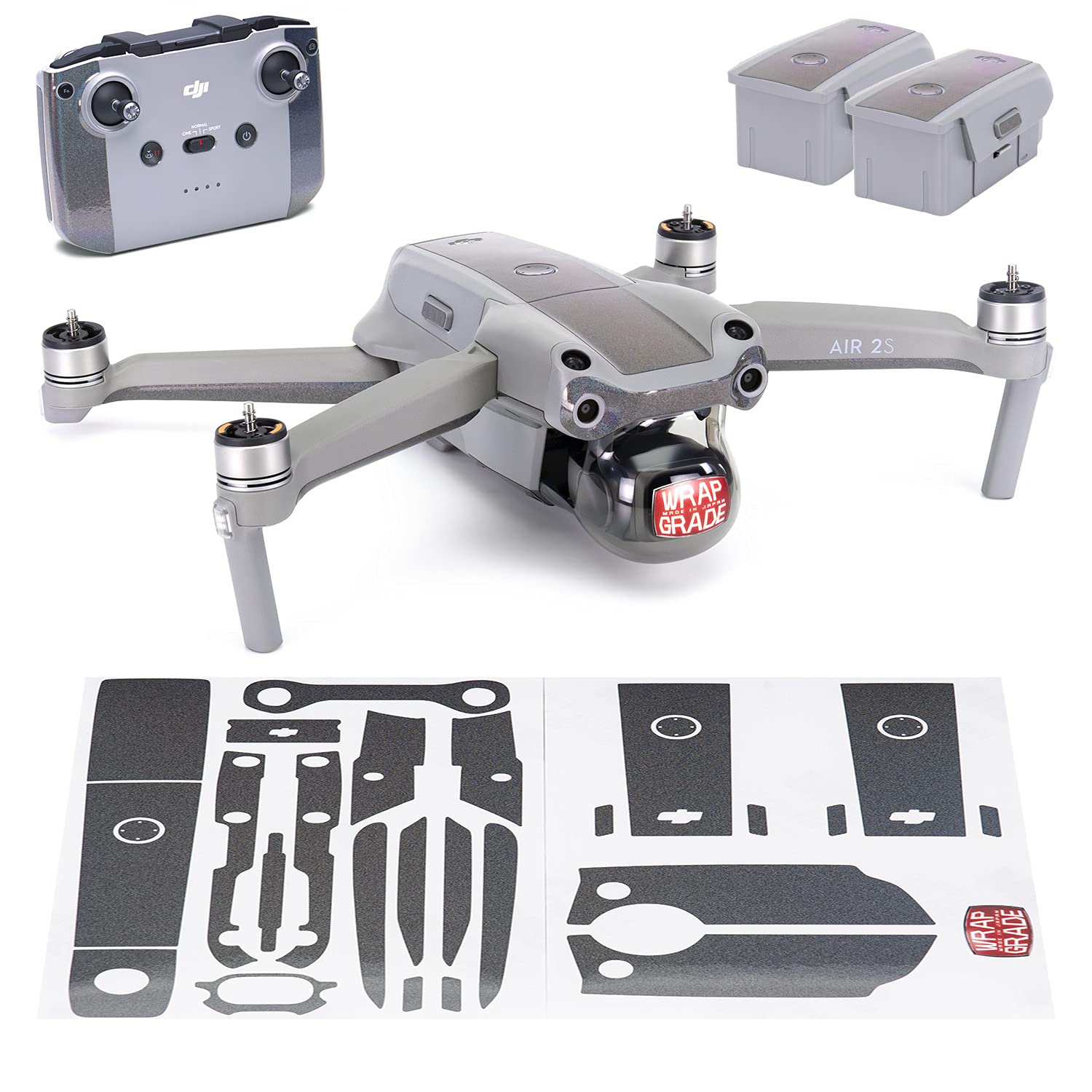 Wrapgrade Skin compatible with DJI Air 2S | Accent Color B (COLORATION-X)