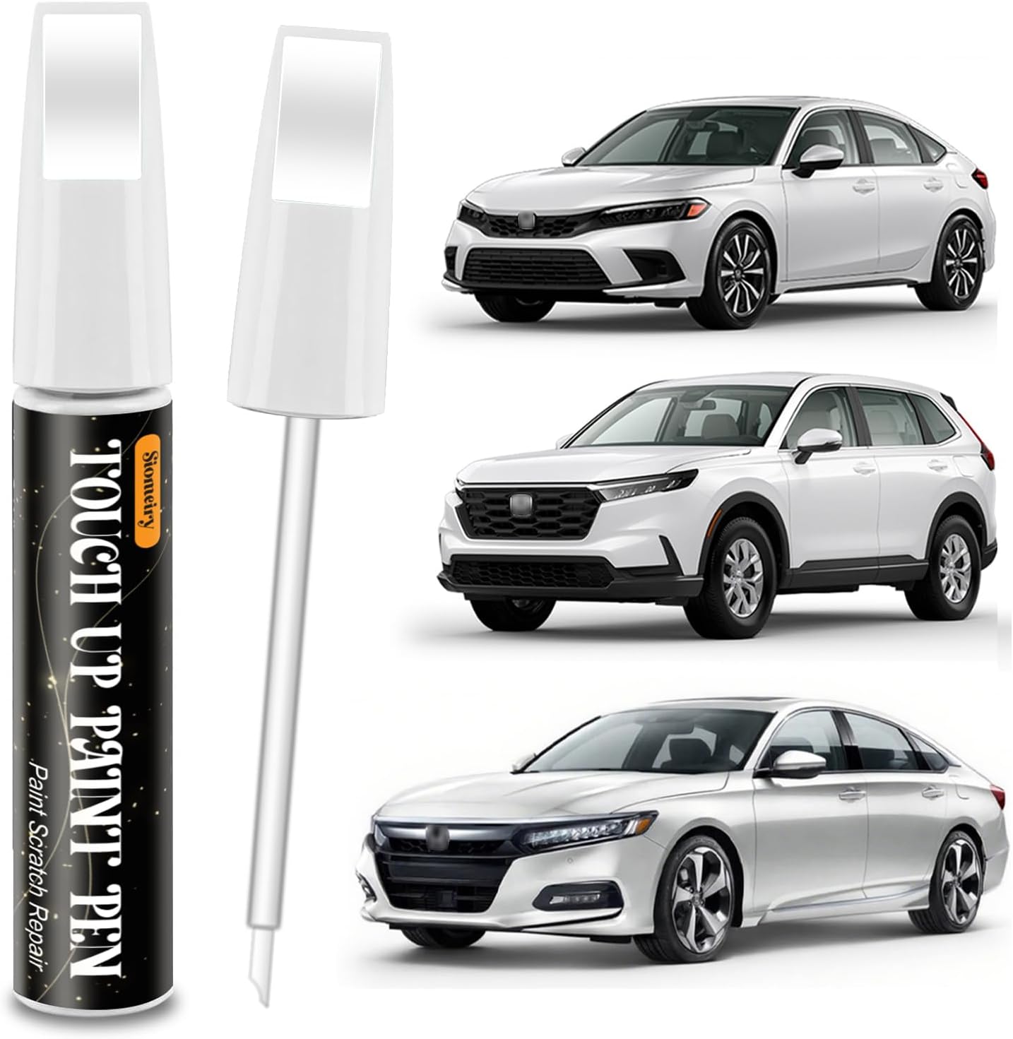 Platinum White Pearl NH-883P Compatible with Honda 2-in-1 Touch Up Paint Pen Ultimate Car Scratch Repair Kit，Quick Fix Rust-Resistant and Long-Lasting Paint Scratch Remover